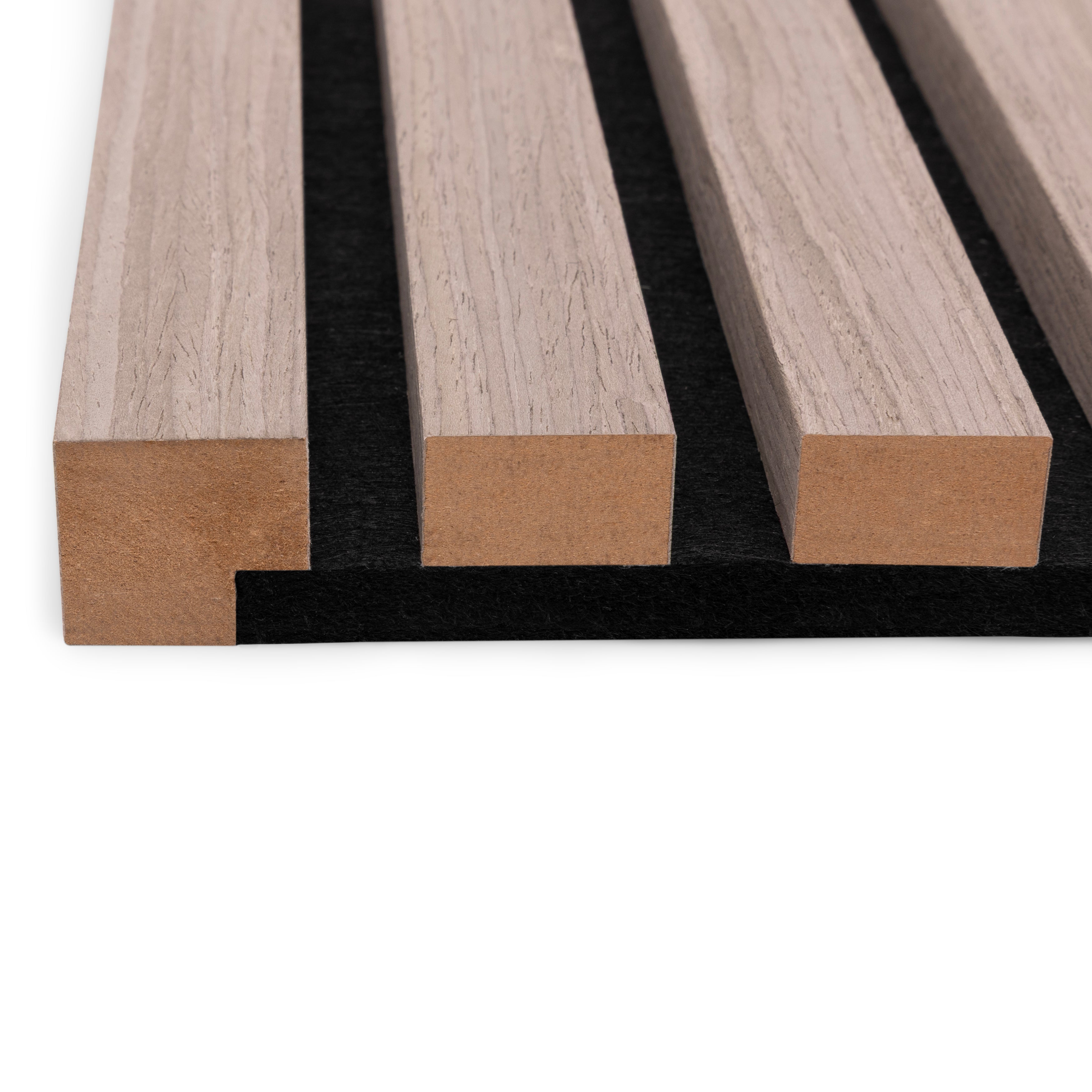 AkuPanel End Lath Grey Walnut Wood 260cm